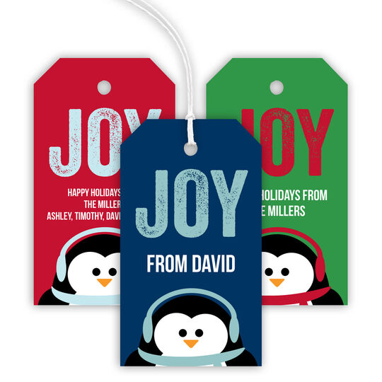 Penguin Holiday Hanging Gift Tags